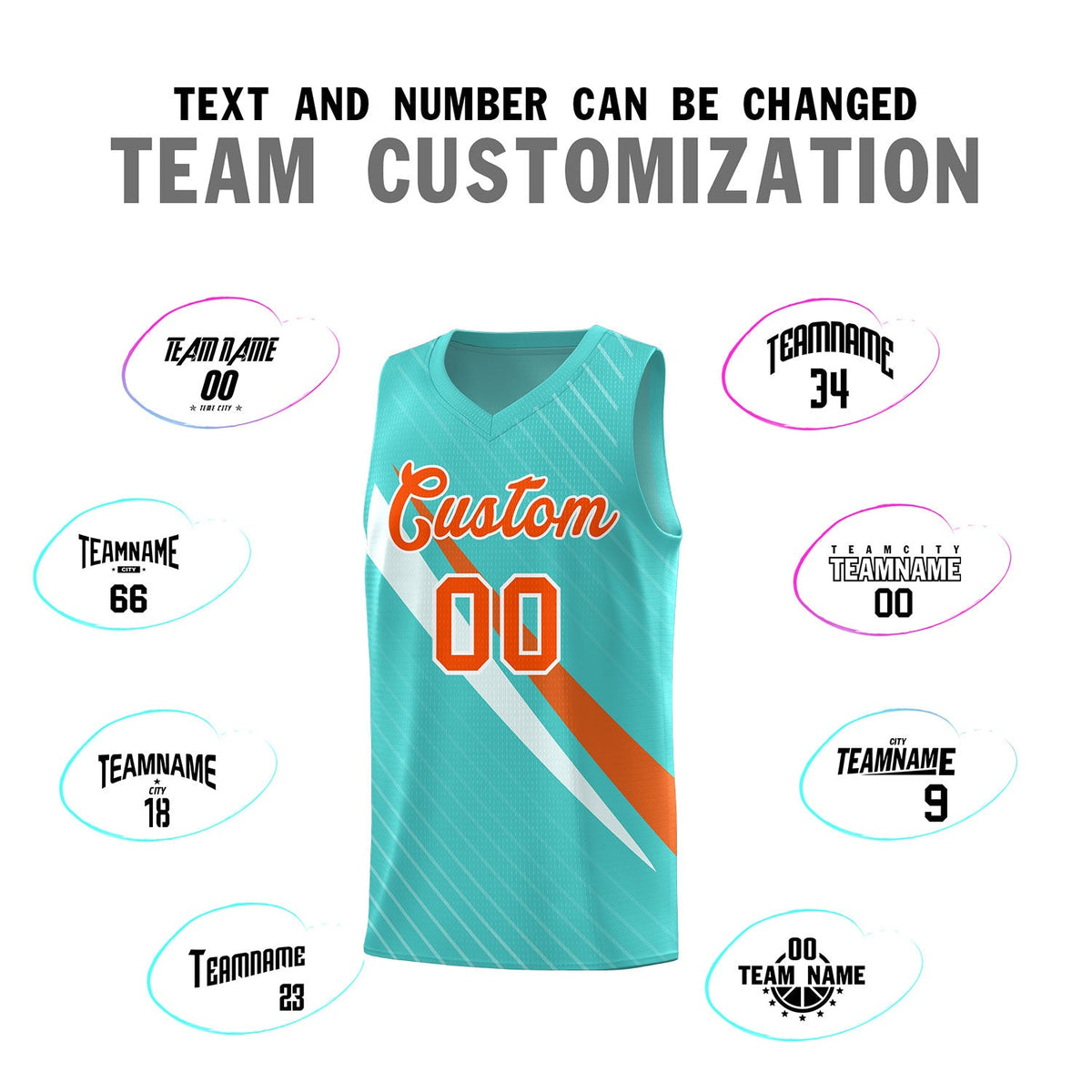 Custom Bright Green Diagonal Pinstripe Pattern Color Block Sports Uniform Basketball Jersey