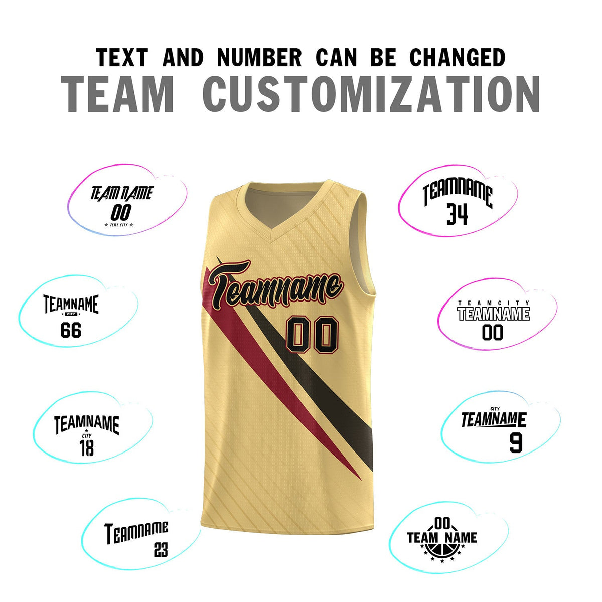 Custom Khaki Diagonal Pinstripe Pattern Color Block Sports Uniform Basketball Jersey
