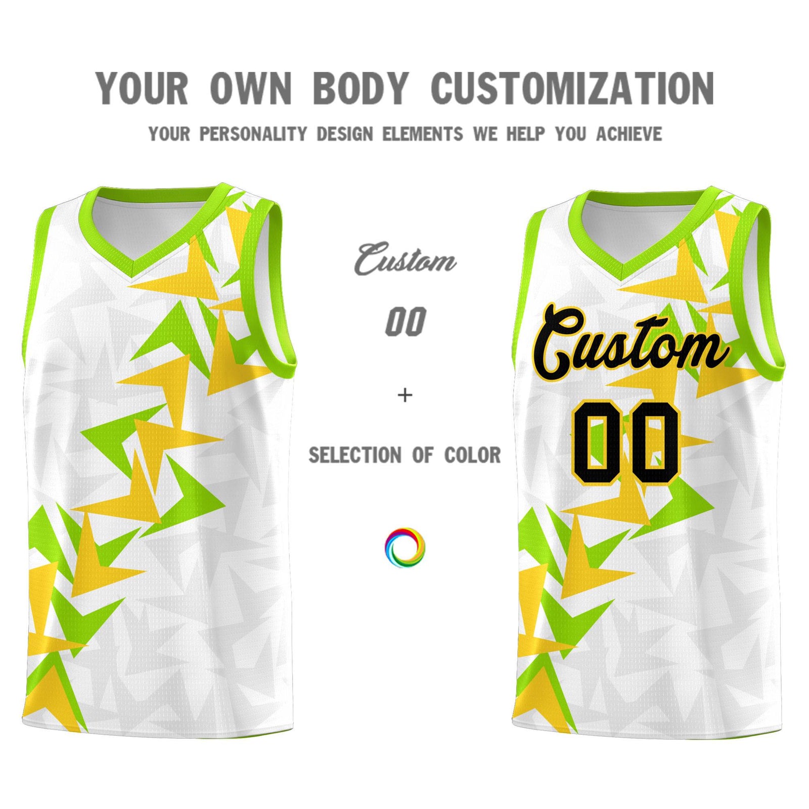 Custom White Boomerang Pattern Sets Basketball Jersey