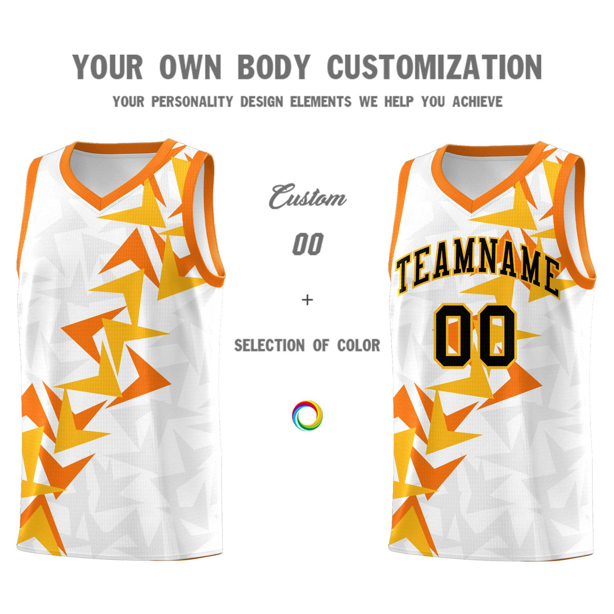 Custom White Boomerang Pattern Sets Basketball Jersey