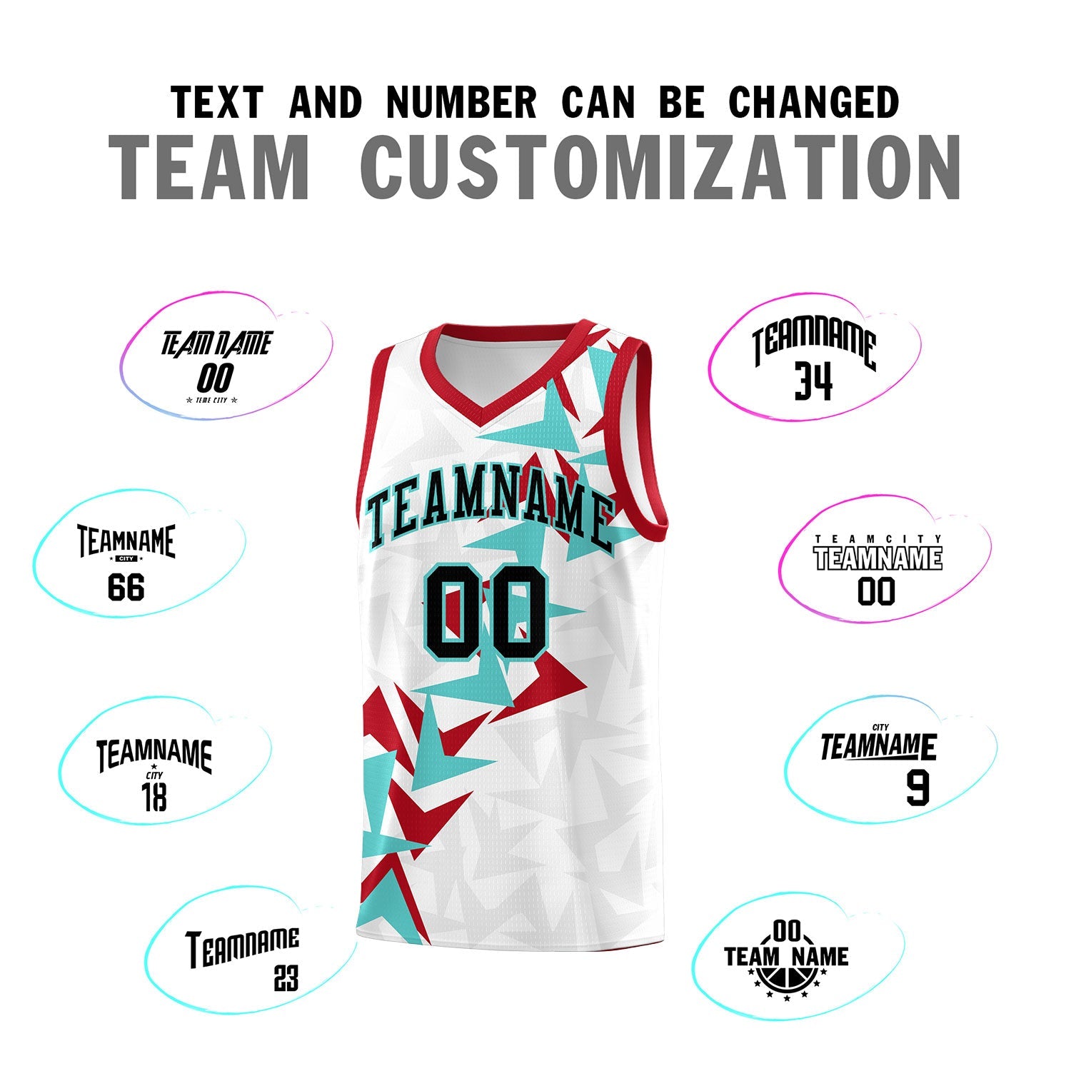 Custom White Boomerang Pattern Sets Basketball Jersey