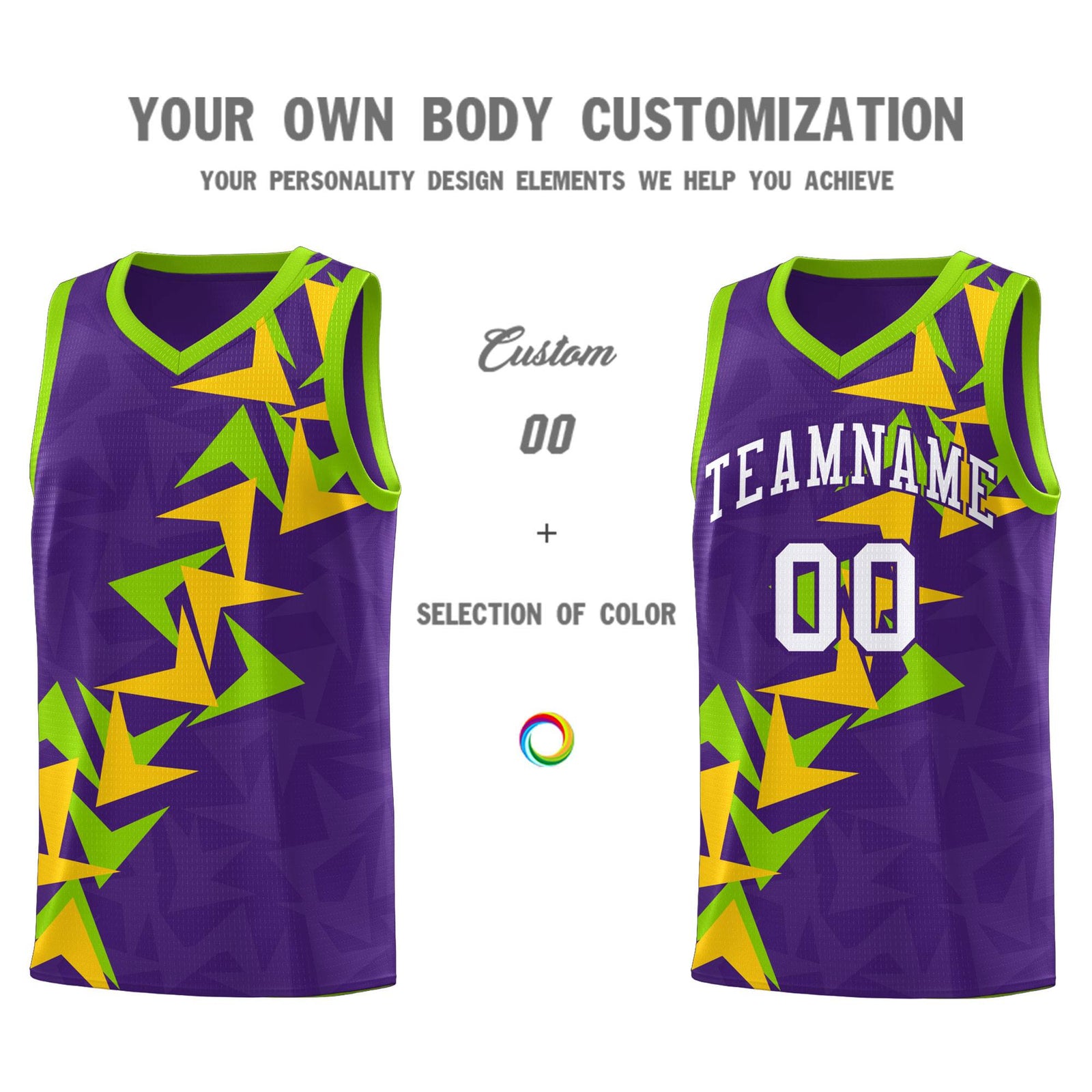 Custom Purple Boomerang Pattern Sets Basketball Jersey