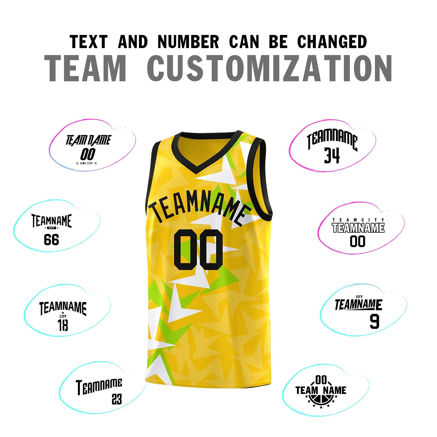 Custom Gold Boomerang Pattern Sets Basketball Jersey