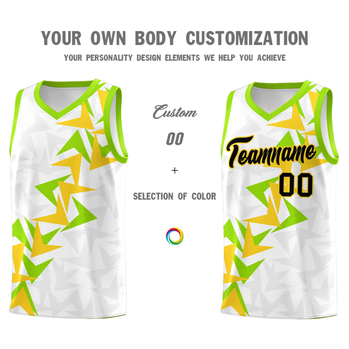 Custom White Boomerang Pattern Sets Basketball Jersey