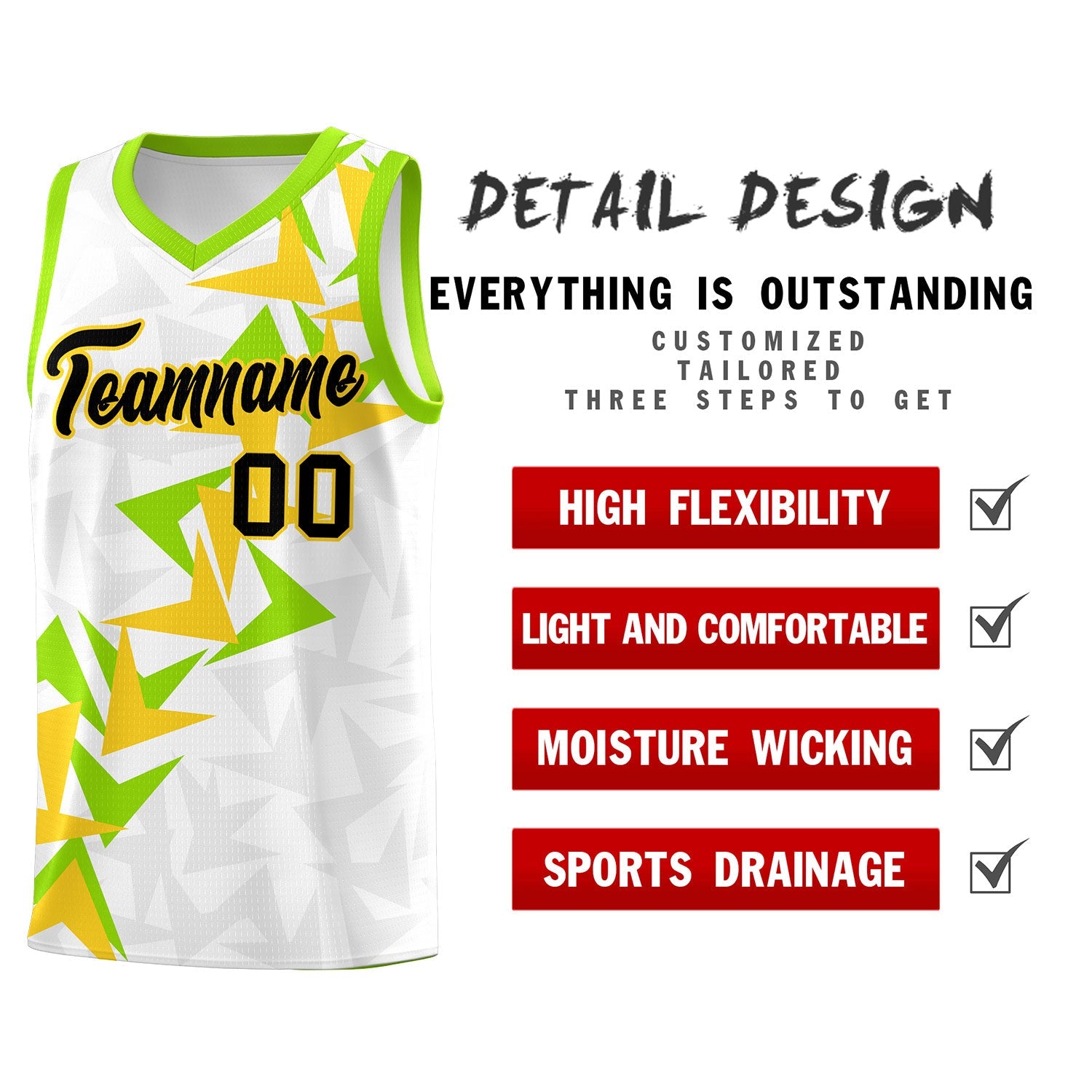 Custom White Boomerang Pattern Sets Basketball Jersey