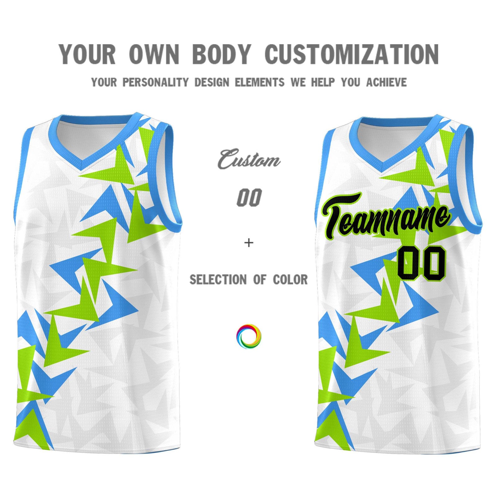 Custom White Boomerang Pattern Sets Basketball Jersey
