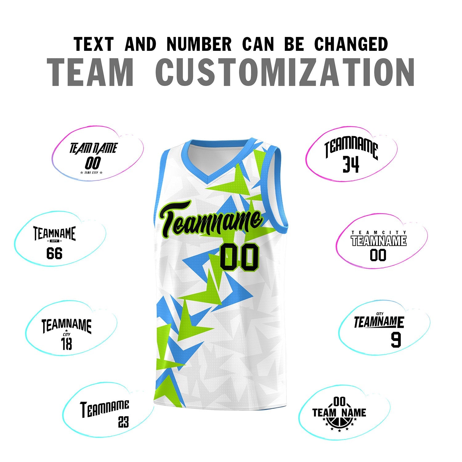 Custom White Boomerang Pattern Sets Basketball Jersey