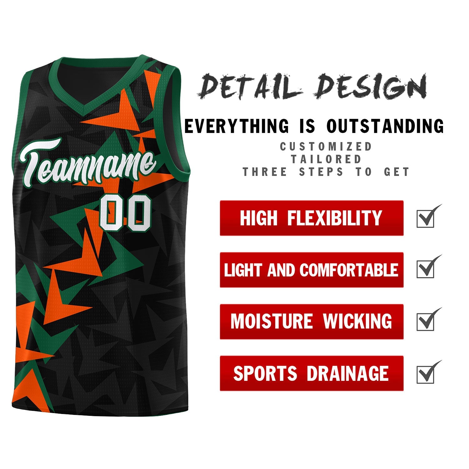 Custom Black Boomerang Pattern Sets Basketball Jersey