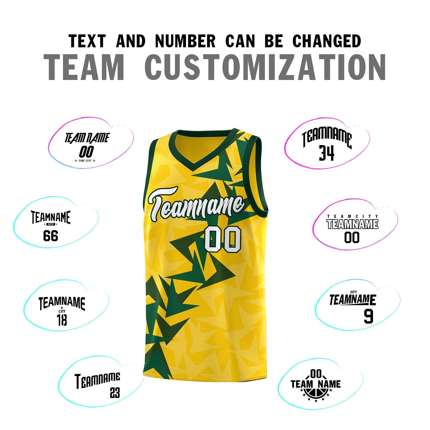 Custom Gold Boomerang Pattern Sets Basketball Jersey