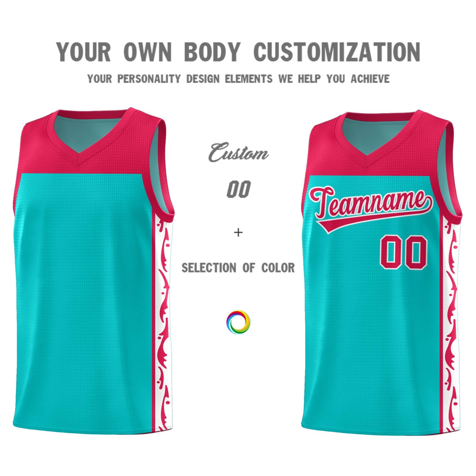 Custom Bright Green Side Pattern Sports Uniform Basketball Jersey
