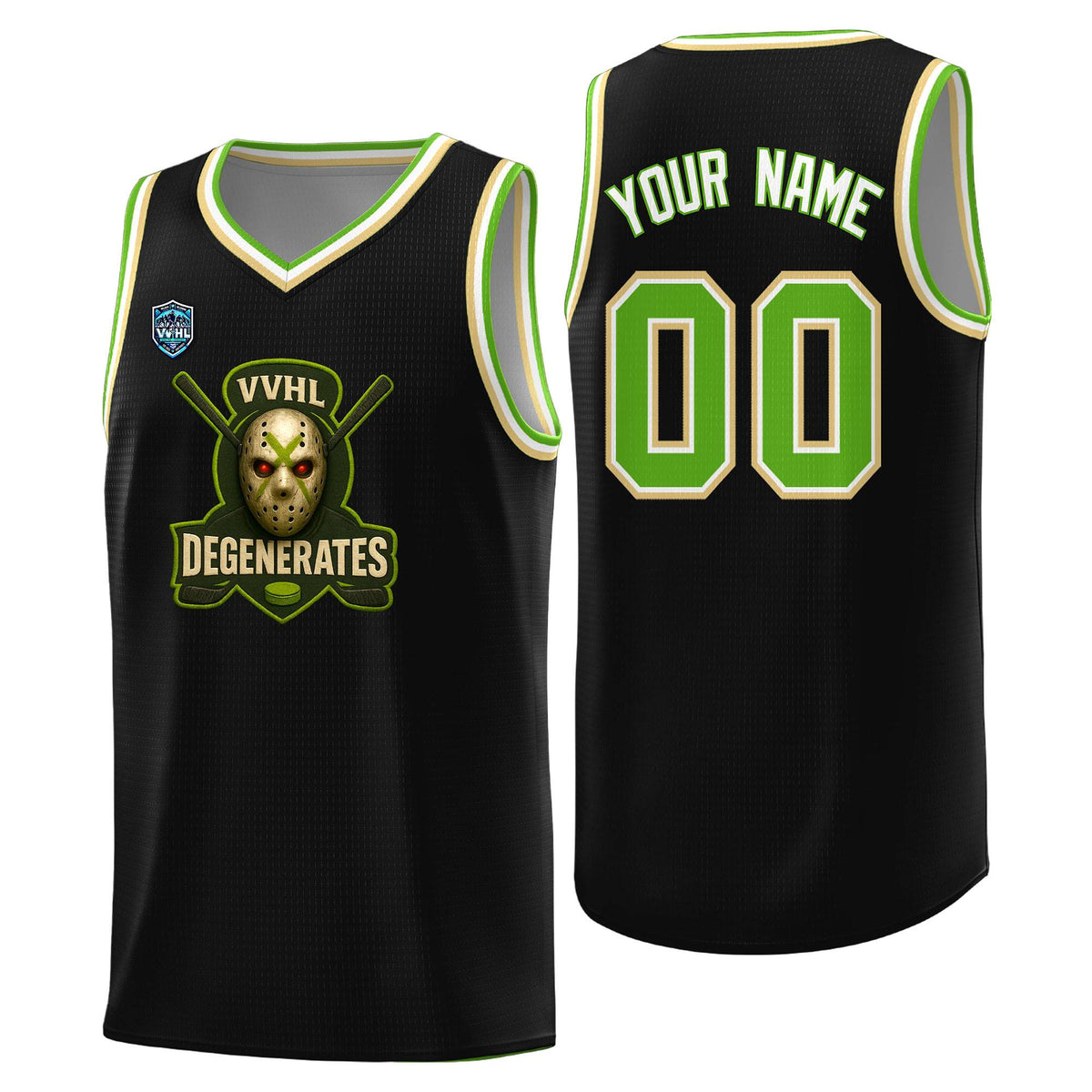 VVHL Black S7-Degenerates-2 Tops Basketball Jersey