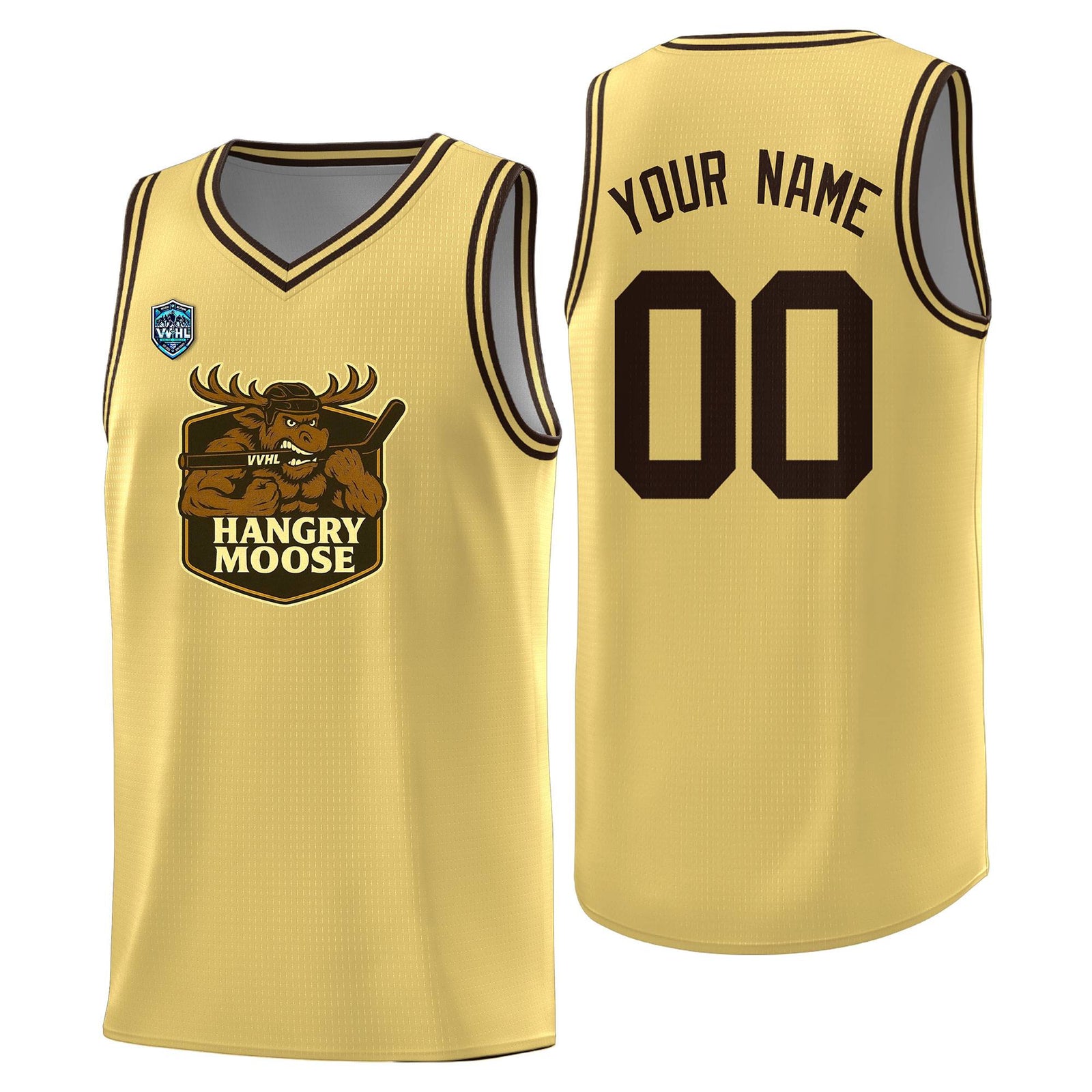 VVHL Khaki S7-HANGRY-MOOSE Tops Basketball Jersey