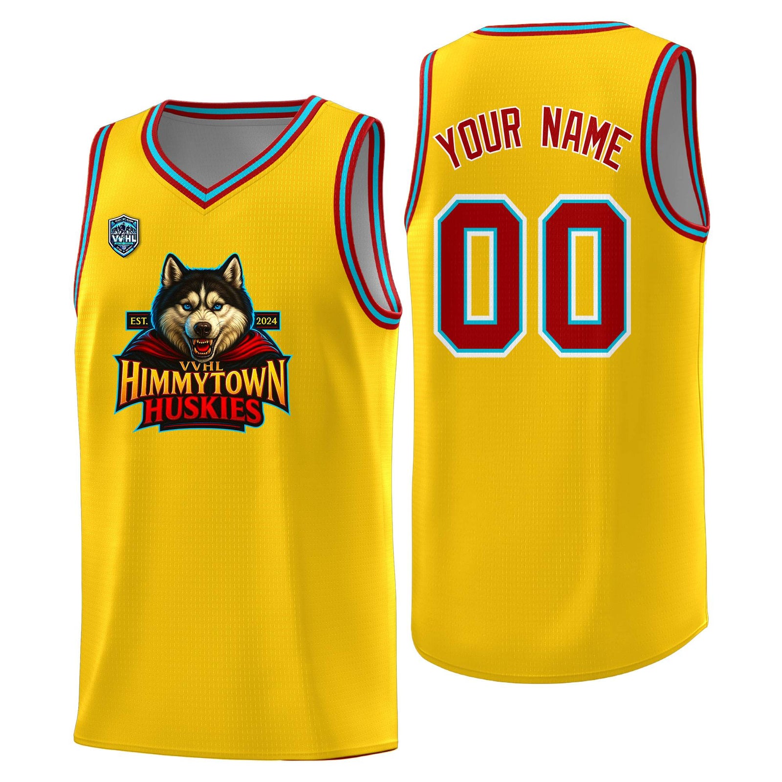 VVHL Gold S7-Himmytown-huskies-1 Tops Basketball Jersey