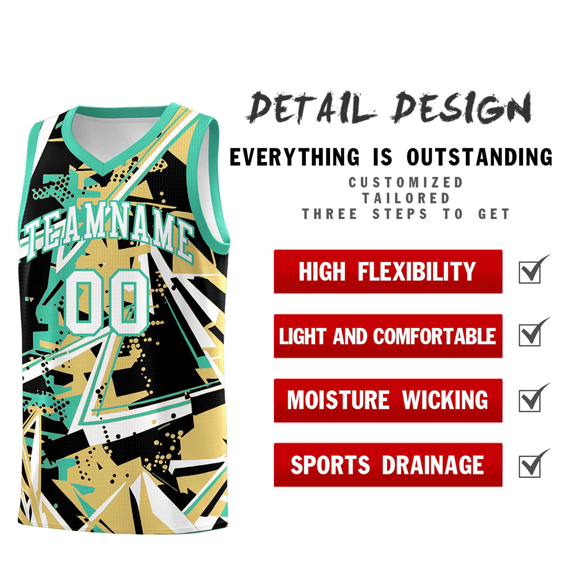 Custom Youth Basketball Jerseys Old Gold Bright Green Abstract Graffiti Personalized Street Style Uniform