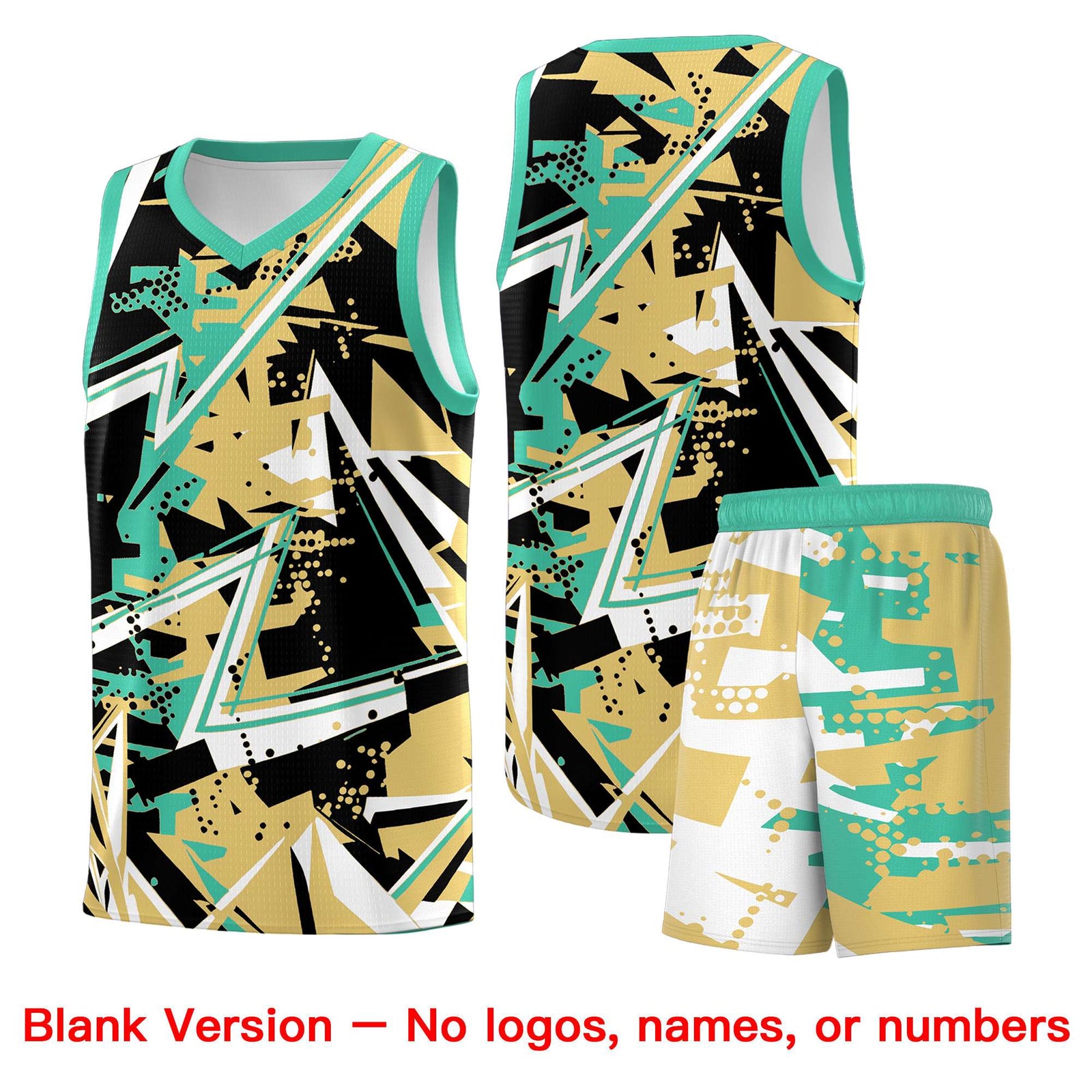 Custom Youth Basketball Jerseys Old Gold Bright Green Abstract Graffiti Personalized Street Style Uniform