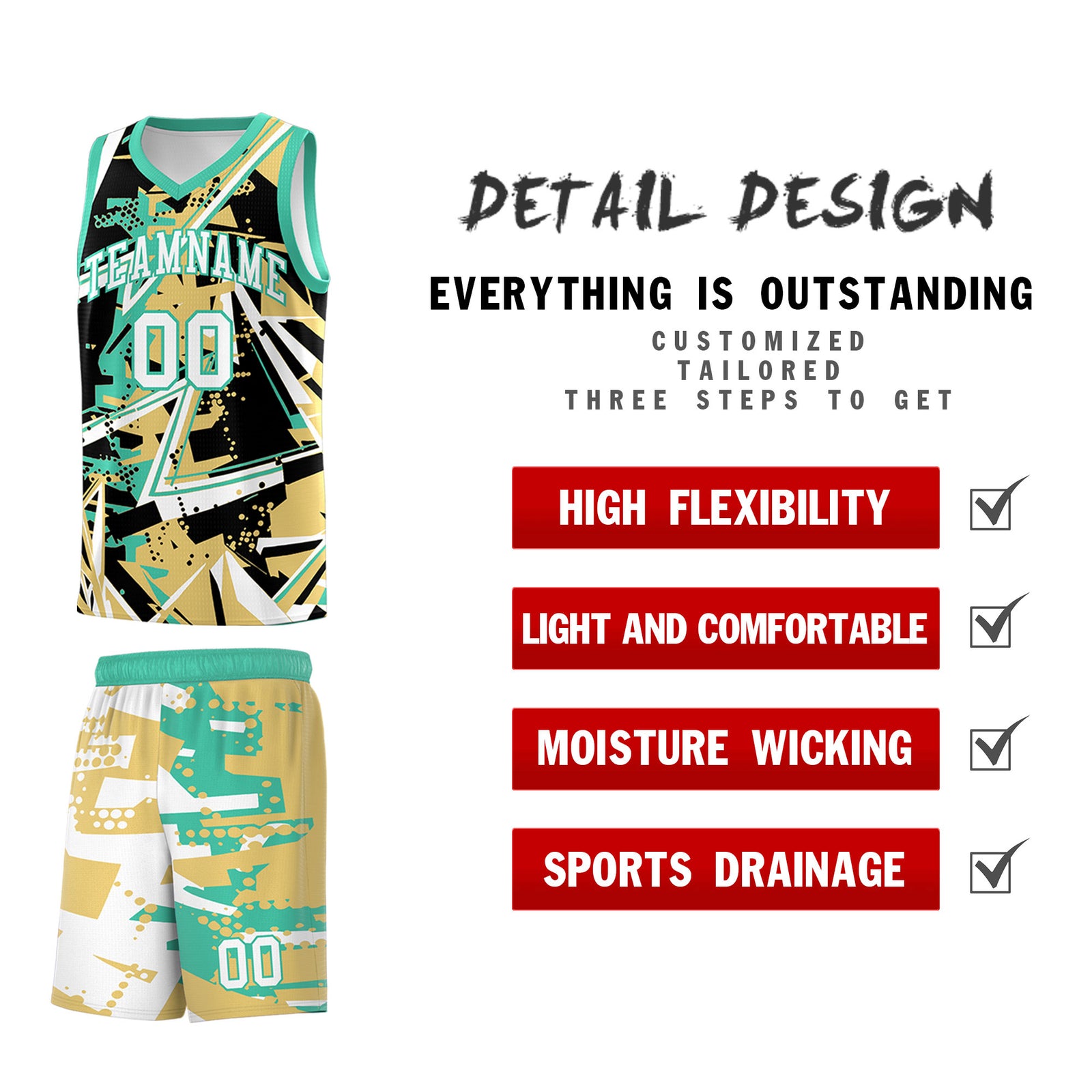 Custom Youth Basketball Jerseys Old Gold Bright Green Abstract Graffiti Personalized Street Style Uniform