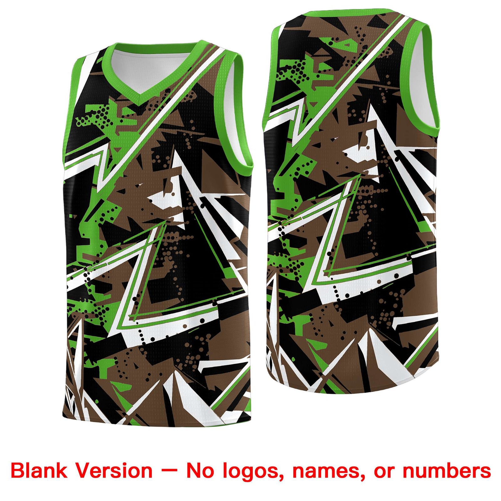 Custom Youth Basketball Jerseys Light Brown Light Green Abstract Graffiti Personalized Street Style Uniform