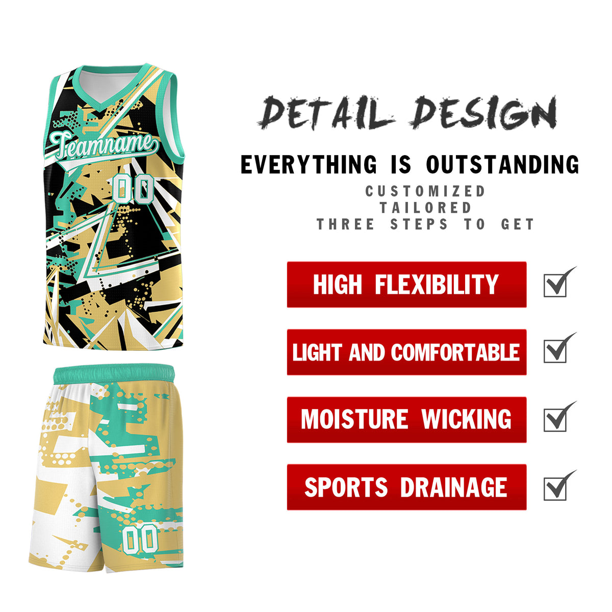 Custom Youth Basketball Jerseys Old Gold Bright Green Abstract Graffiti Personalized Street Style Uniform