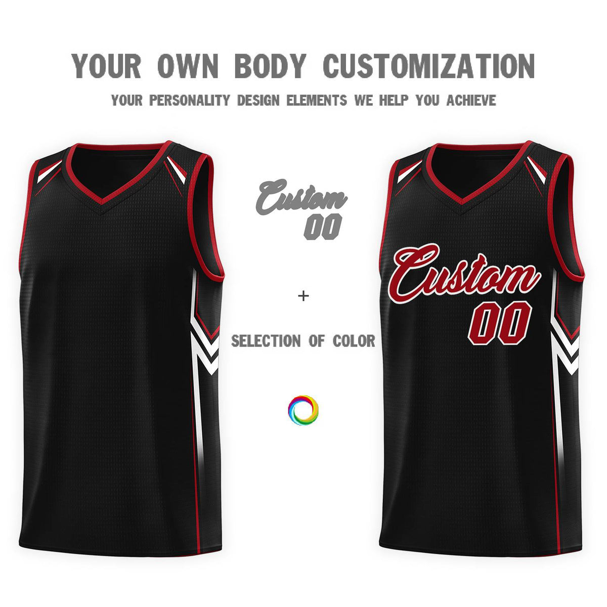 Custom Black Arrow Graffiti Pattern Sports Uniform Basketball Jersey