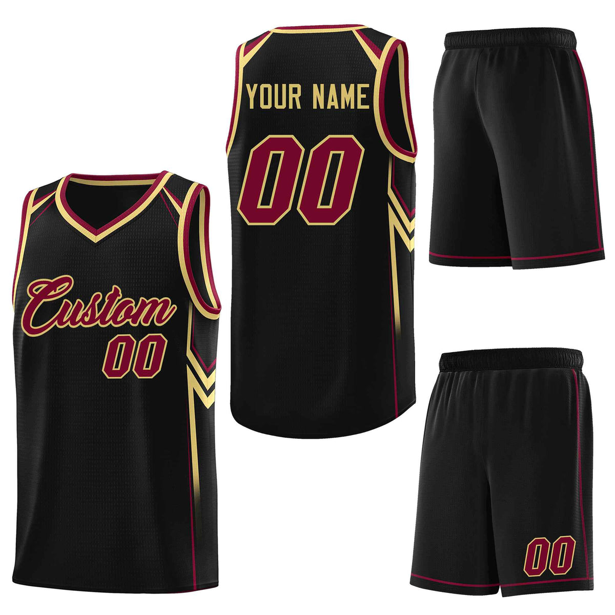 Custom Black Arrow Graffiti Pattern Sports Uniform Basketball Jersey