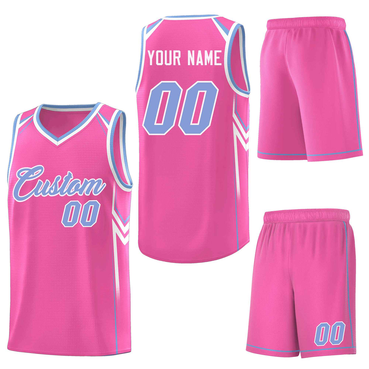 Custom Pink Arrow Graffiti Pattern Sports Uniform Basketball Jersey