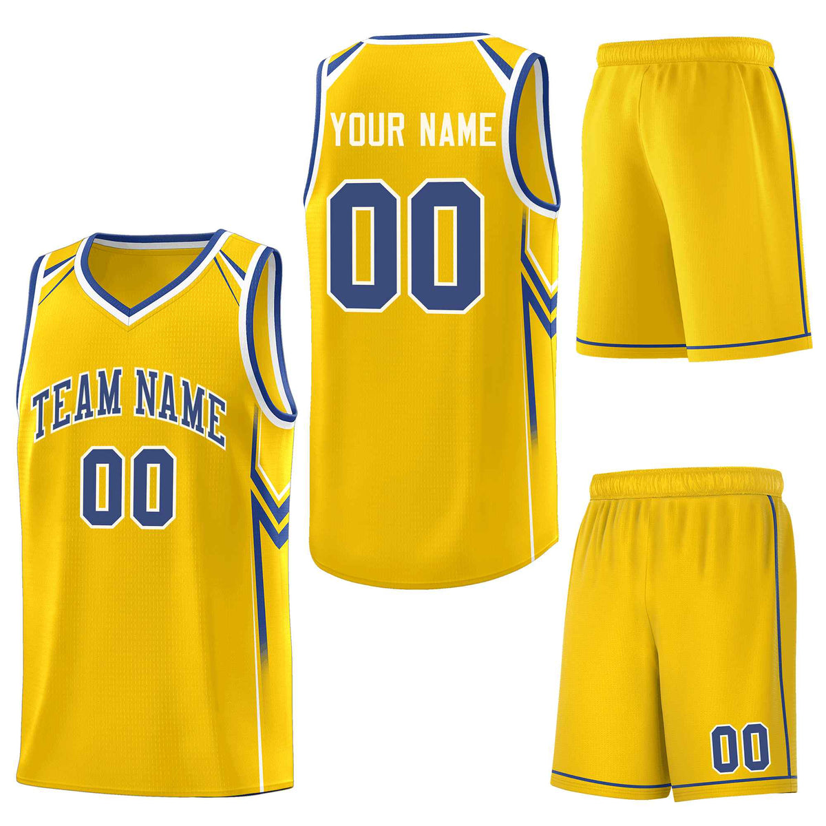 Custom Gold Arrow Graffiti Pattern Sports Uniform Basketball Jersey