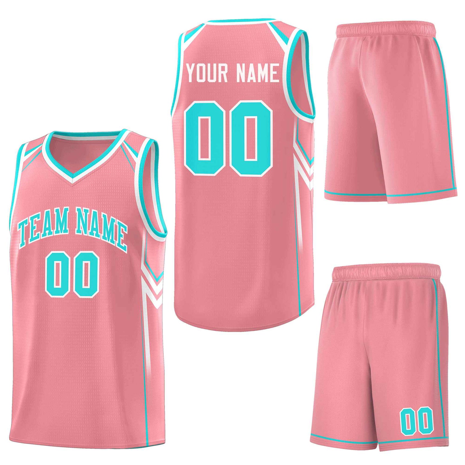 Custom Light Pink Arrow Graffiti Pattern Sports Uniform Basketball Jersey