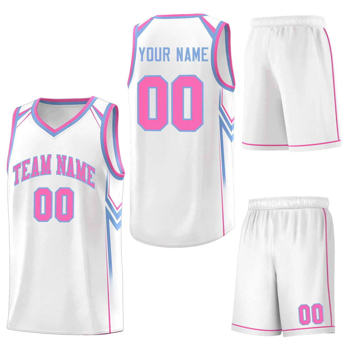 Custom White Arrow Graffiti Pattern Sports Uniform Basketball Jersey