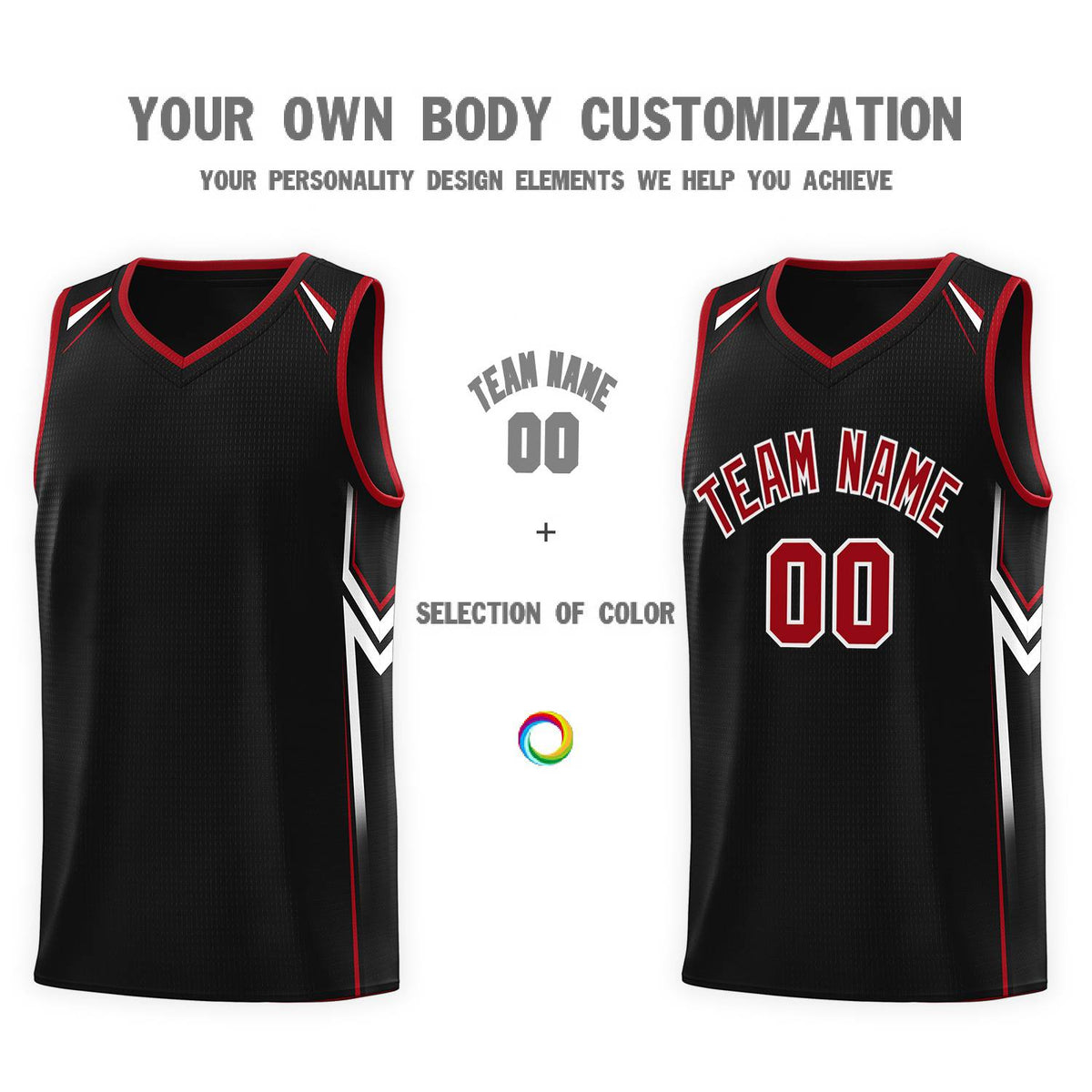 Custom Black Arrow Graffiti Pattern Sports Uniform Basketball Jersey