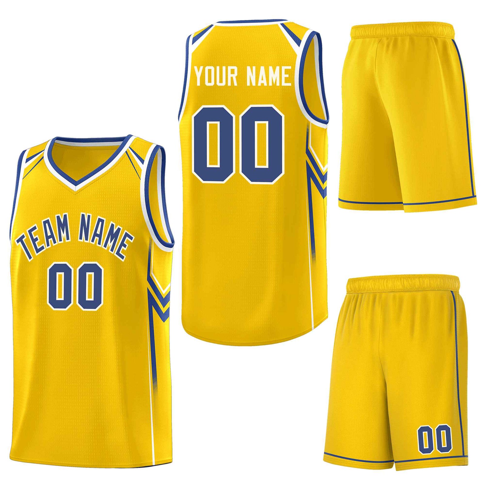 Custom Gold Arrow Graffiti Pattern Sports Uniform Basketball Jersey