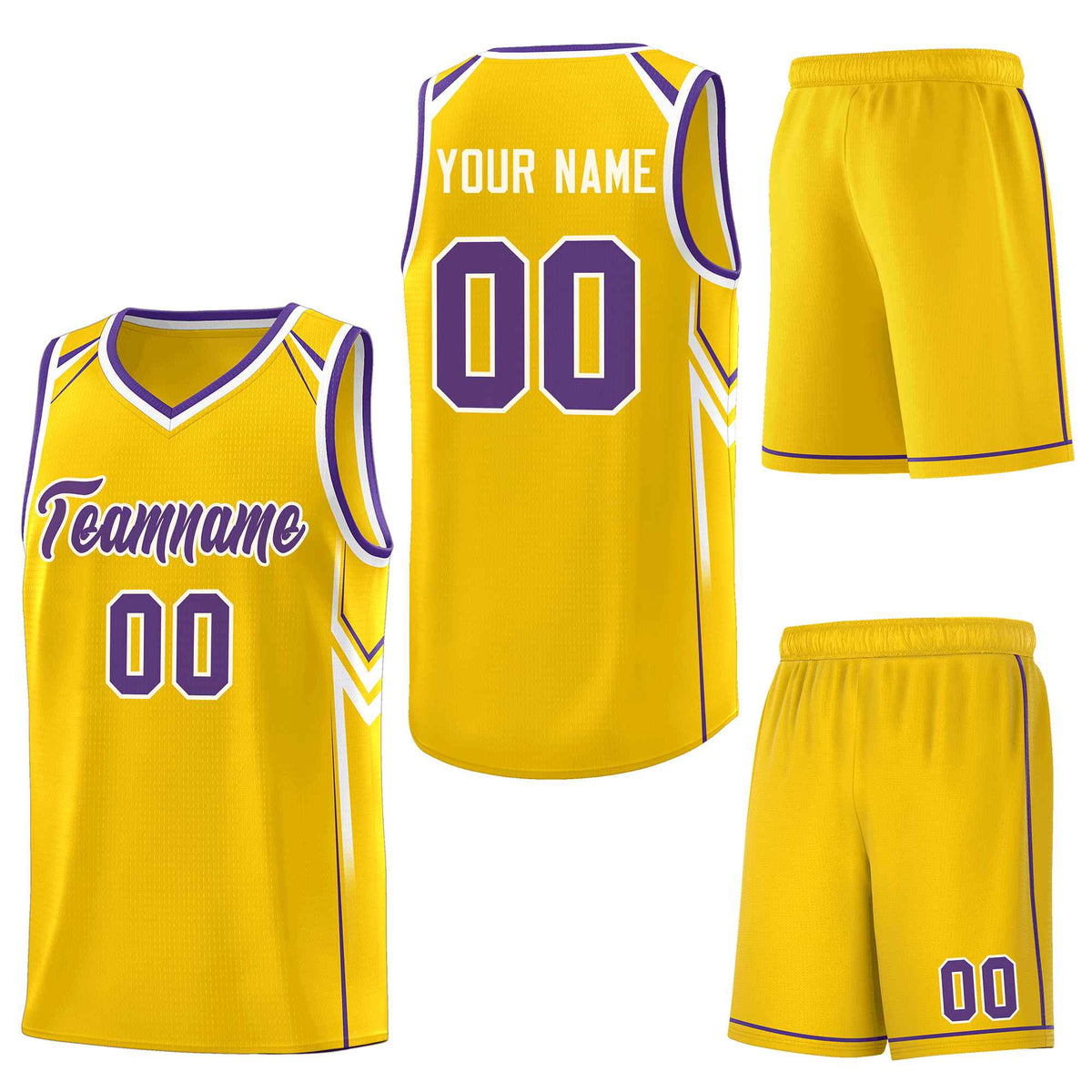 Custom Gold Arrow Graffiti Pattern Sports Uniform Basketball Jersey