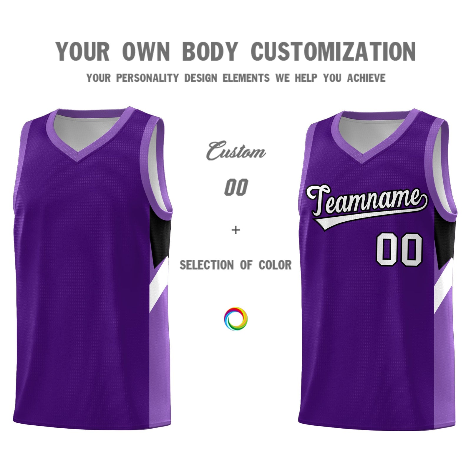 Custom Purple Light Purple Side Design Sets Sports Uniform Basketball Jersey
