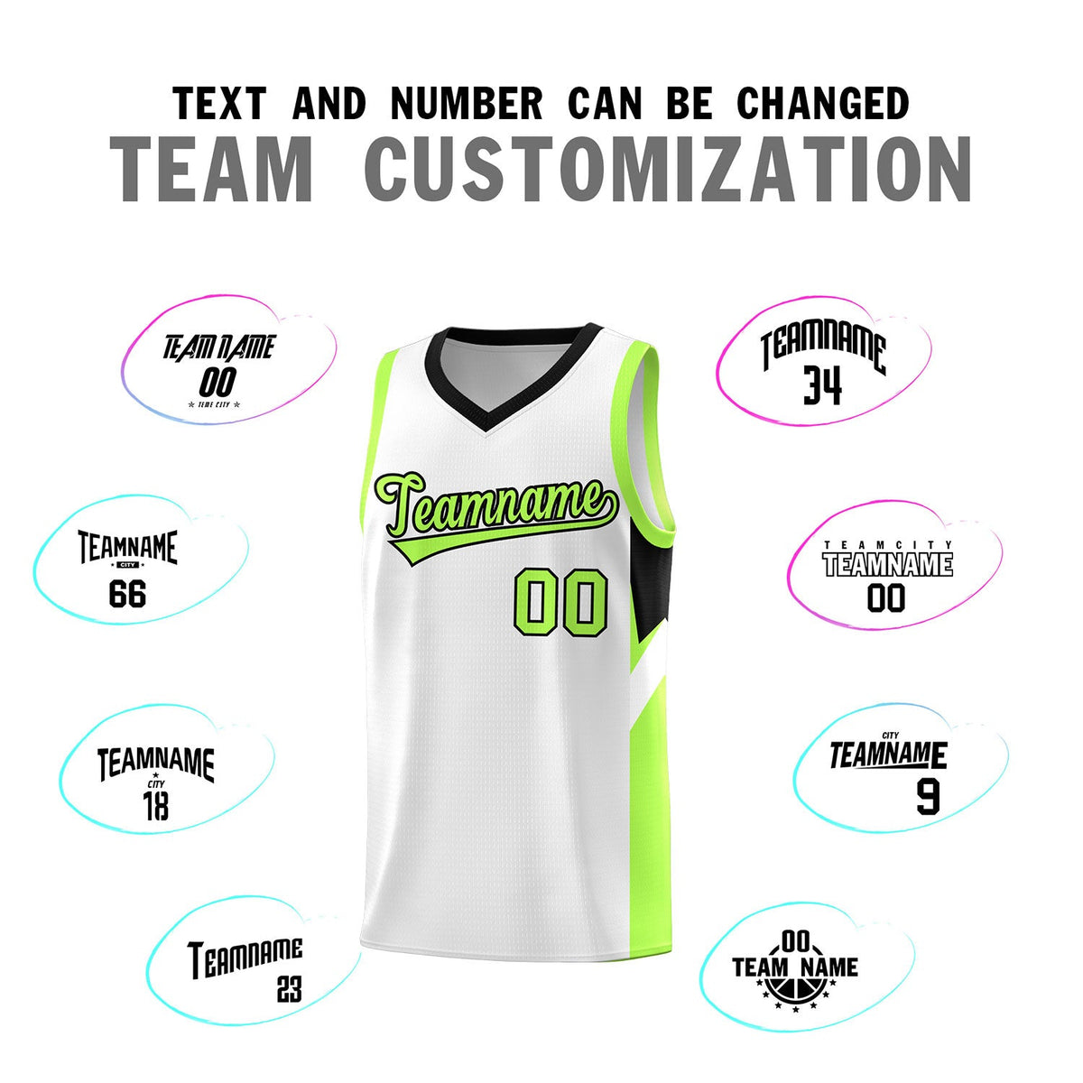 Custom White Black Side Design Sets Sports Uniform Basketball Jersey