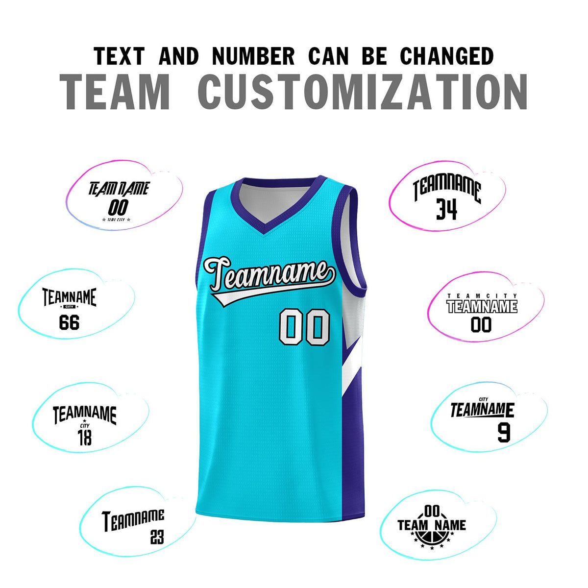 Custom Sky Blue Royal Side Design Sets Sports Uniform Basketball Jersey