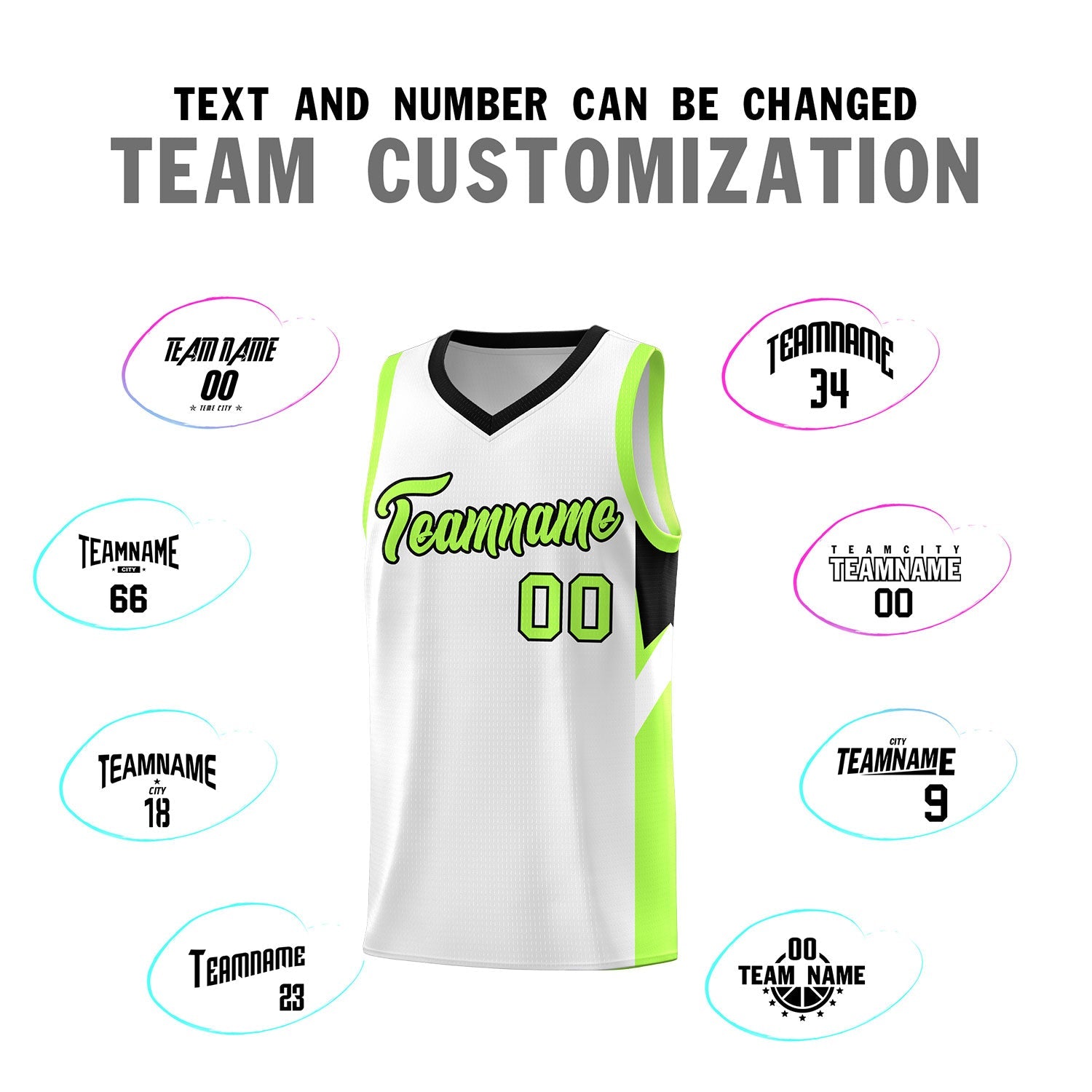 Custom White Black Side Design Sets Sports Uniform Basketball Jersey
