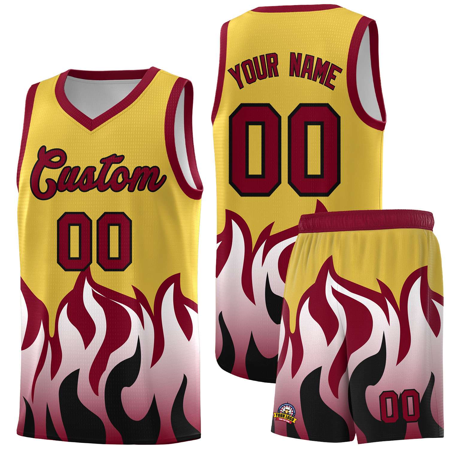 Custom Purple Crimson Hem Flame Pattern Fashion Sports Uniform Basketball jersey