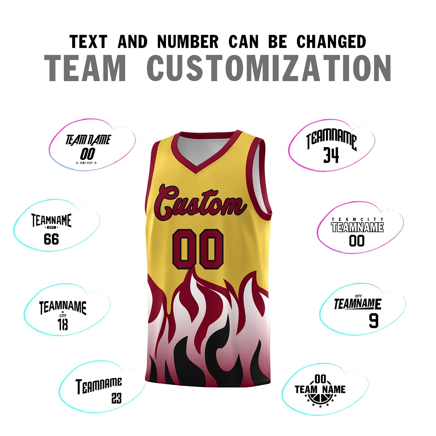 Custom Purple Crimson Hem Flame Pattern Fashion Sports Uniform Basketball jersey