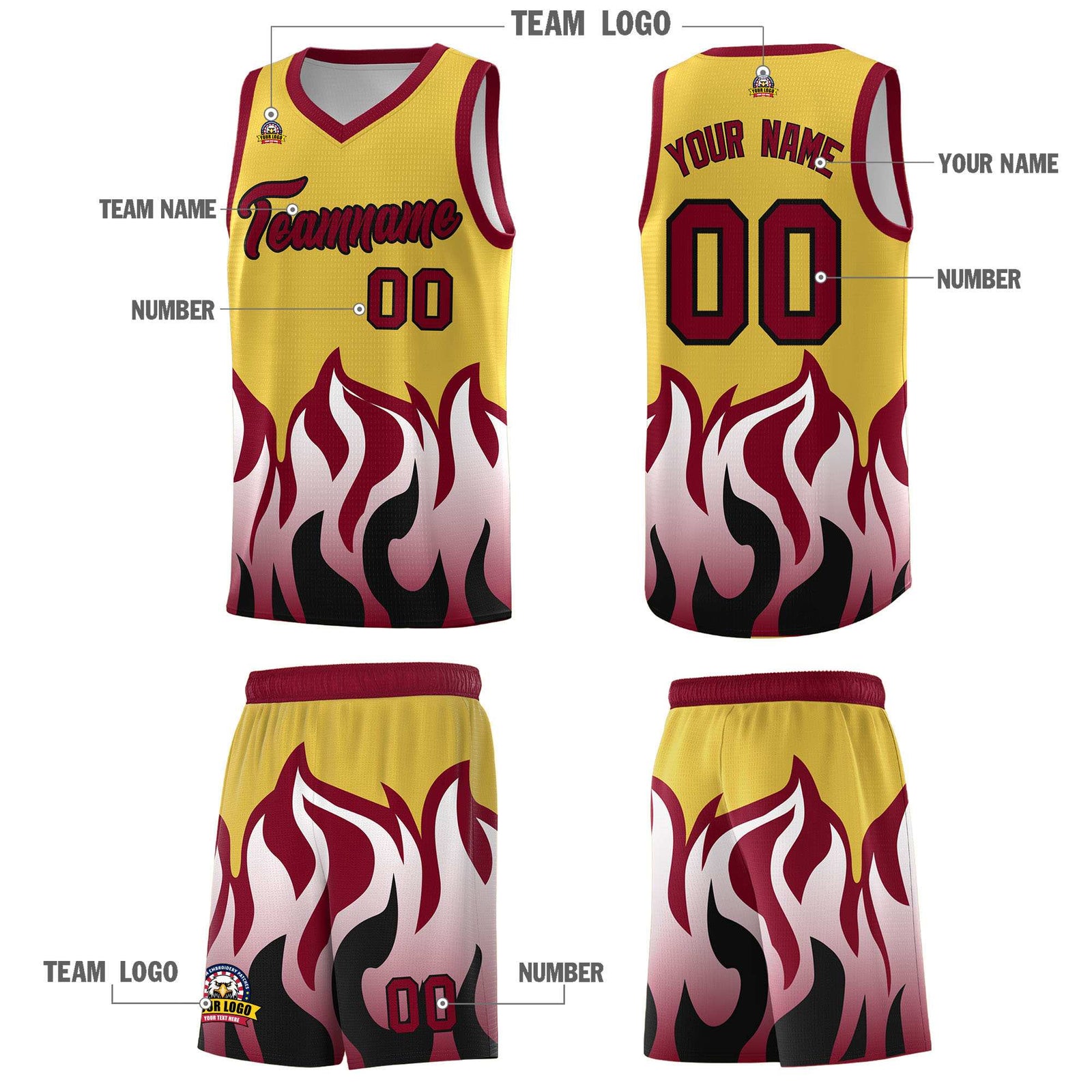 Custom Purple Crimson Hem Flame Pattern Fashion Sports Uniform Basketball jersey