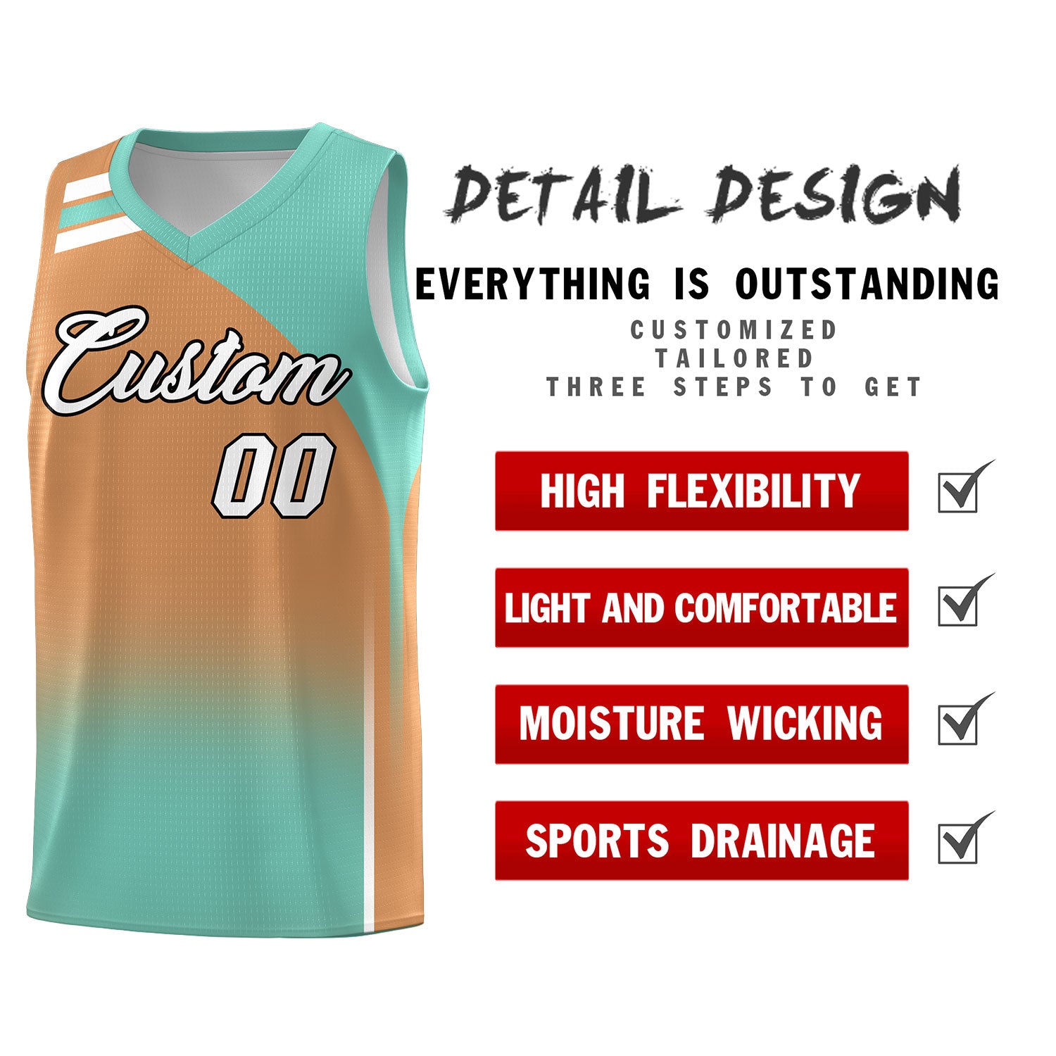 Custom Buckskin Brown and Bright Green Gradient Fashion Sets Sports Uniform Basketball Jersey