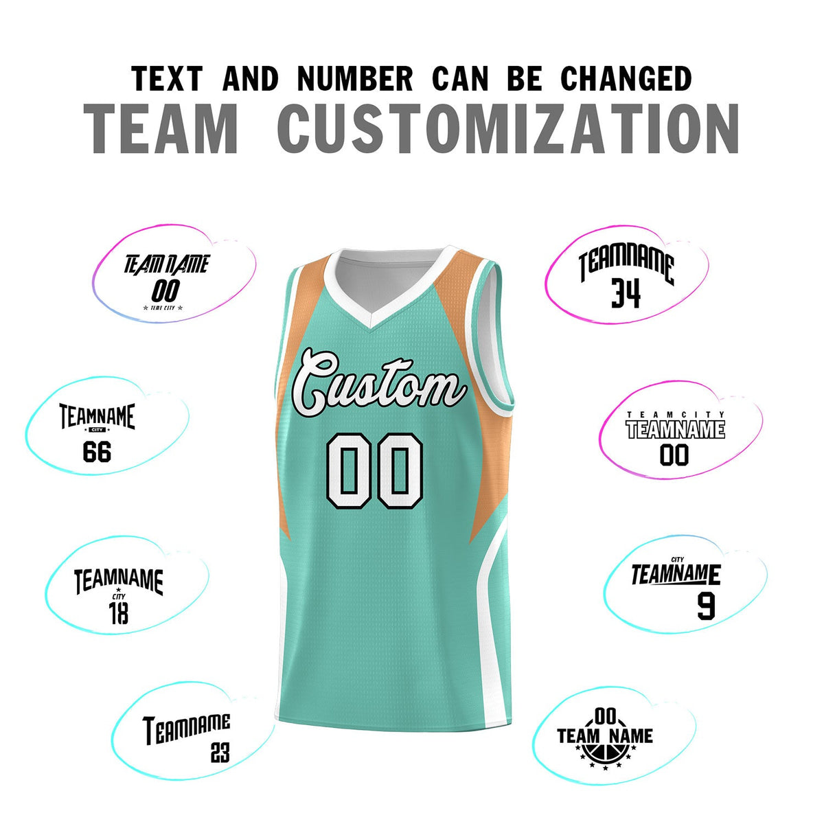 Custom Blue Buckskin Brown and White Color Block Sports Uniform Basketball Jersey