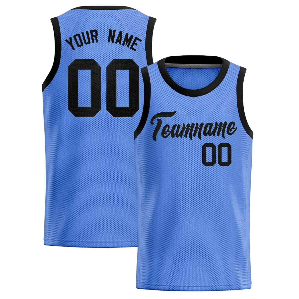 Custom Light Blue Sequined Tops Athletic Basketball Jersey