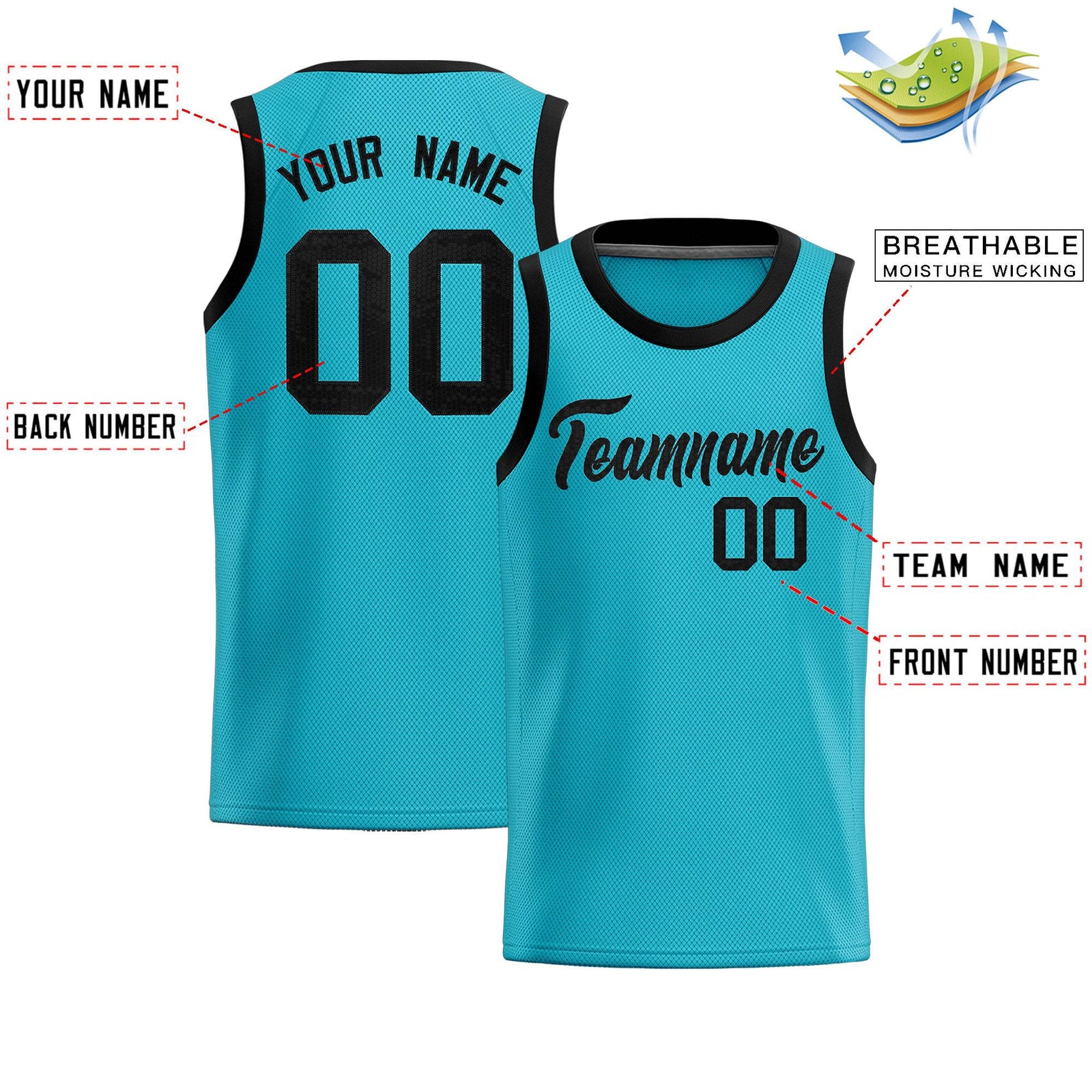 Custom Sky Blue Sequined Tops Athletic Basketball Jersey