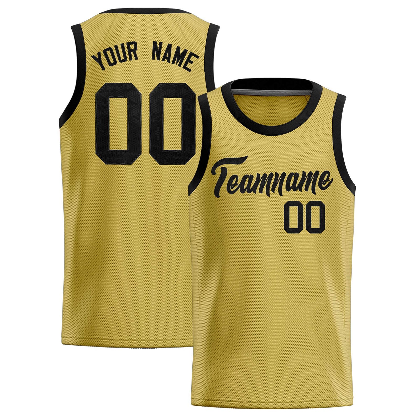 Custom Old Gold Sequined Tops Athletic Basketball Jersey