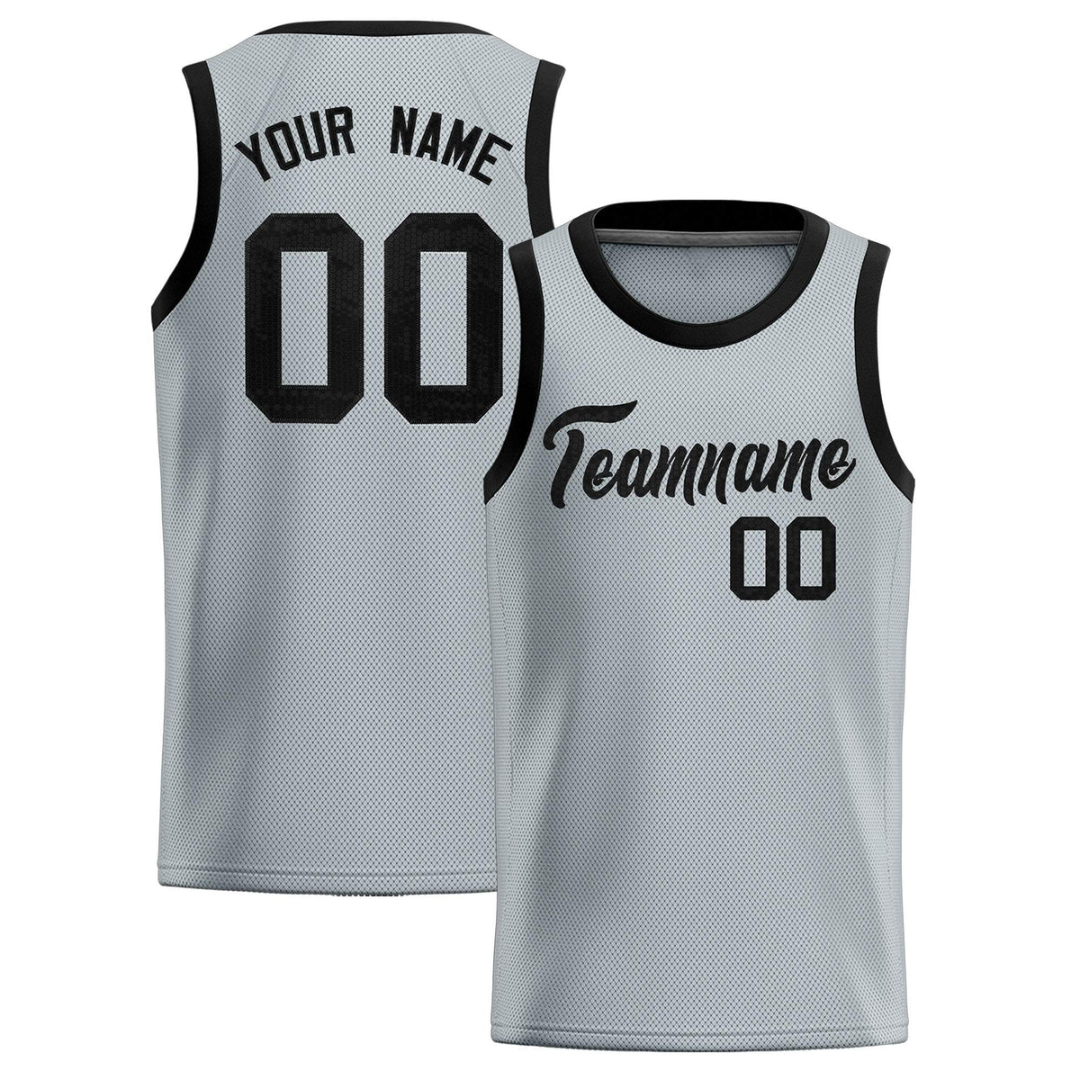 Custom Silver Sequined Tops Athletic Basketball Jersey
