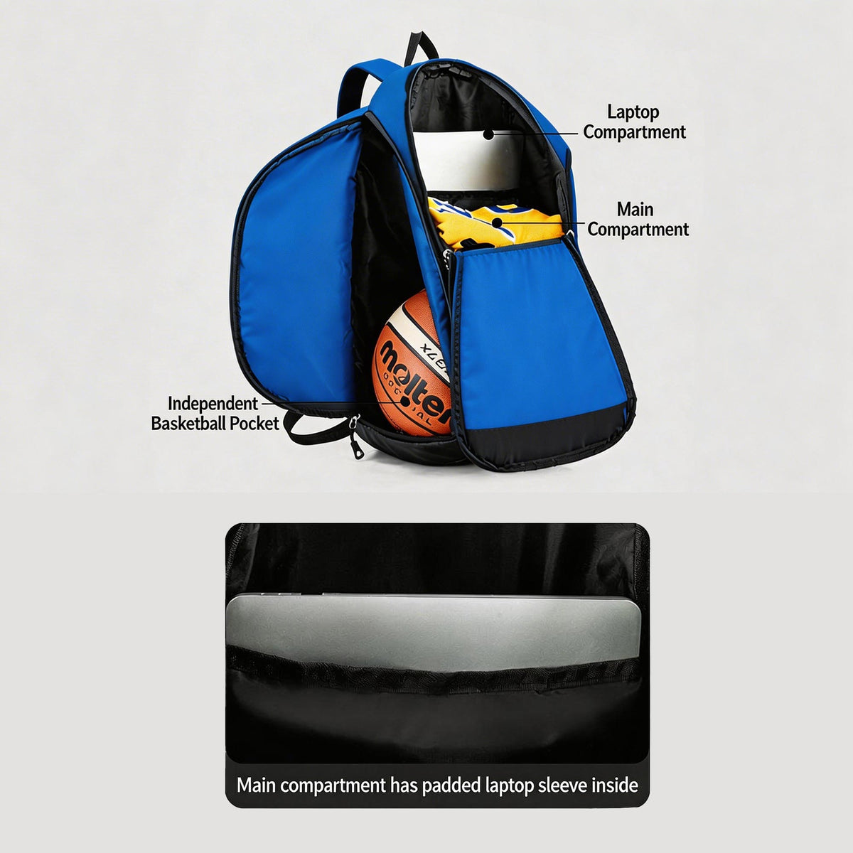 Custom Sports Ball Backpack Multi-Function Training Bag with Wet & Dry Separation