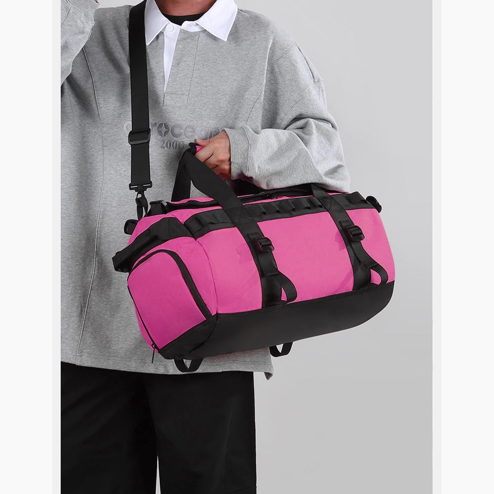 Waterproof Camping Duffel Bag – Outdoor Travel Storage Bag with Wet Dry Compartment