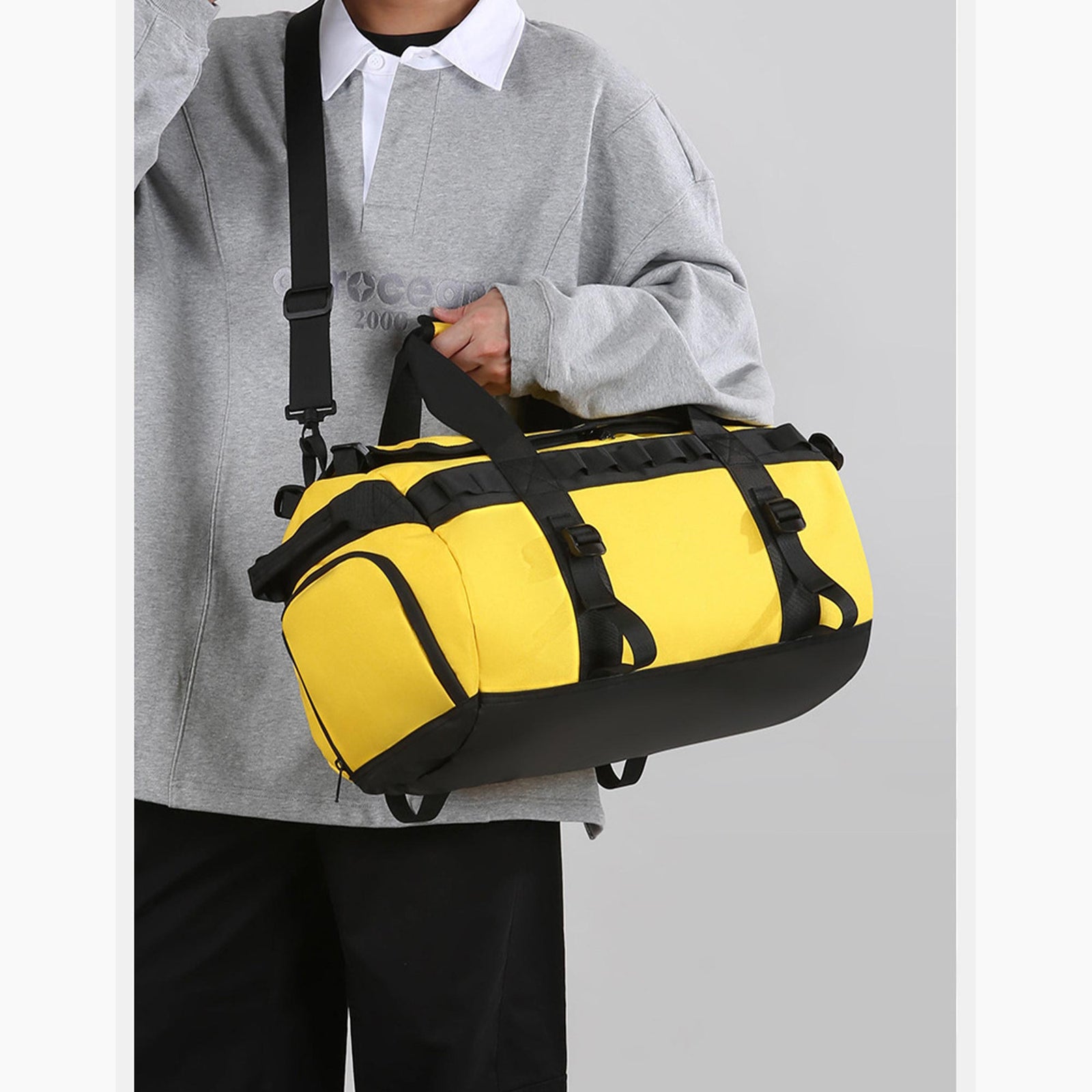 Waterproof Camping Duffel Bag – Outdoor Travel Storage Bag with Wet Dry Compartment