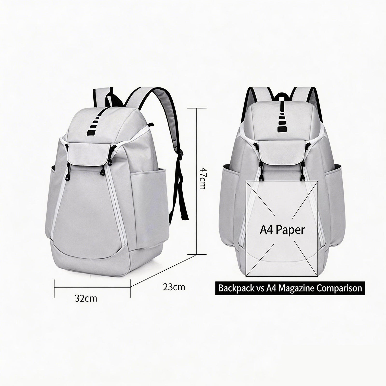 Custom Basketball Backpack – Large Capacity Oxford Sports Training Backpack with Ball Storage Compartment