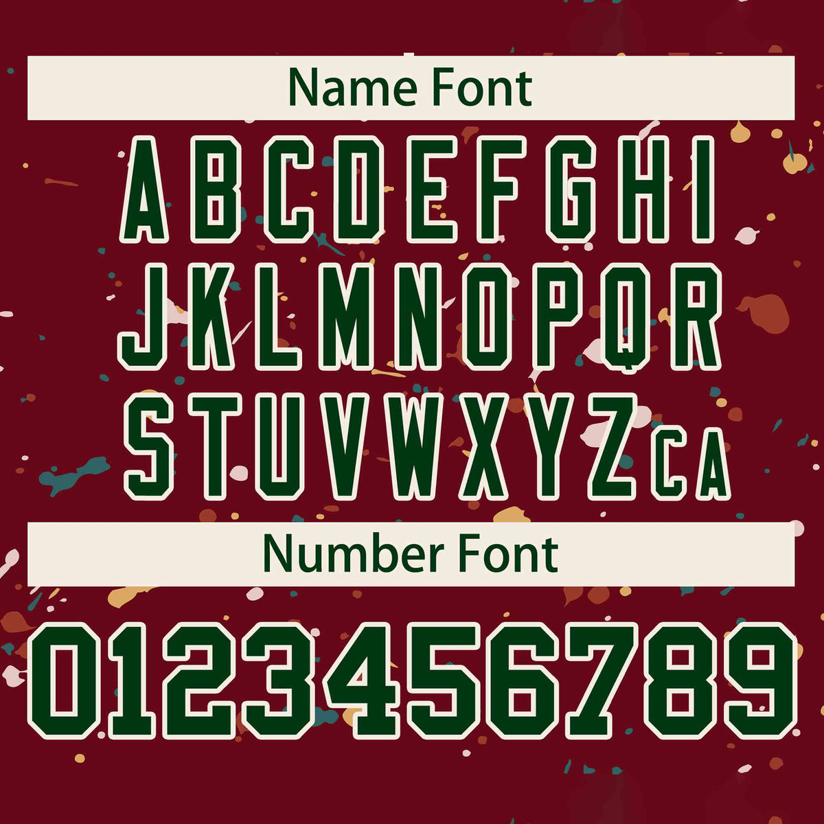 Custom Crimson Green-Cream Splash Graffiti Pattern Authentic Baseball Jersey