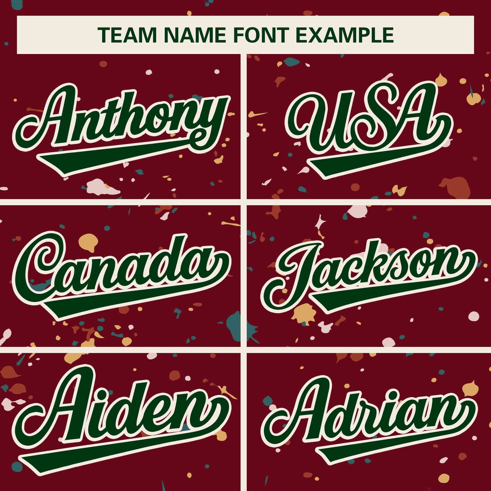 Custom Crimson Green-Cream Splash Graffiti Pattern Authentic Baseball Jersey